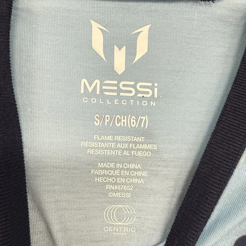 NWT Messi Collection Kids Pajama Set S 6/7 Soccer Futball Football Lionel 10